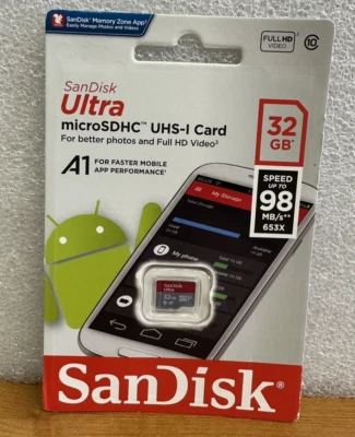Sandisk SDSQUAR-032G-GN6MN 32 GB Ultra MicroSDHC UHS-1 Class 10 - Image 1 of 4