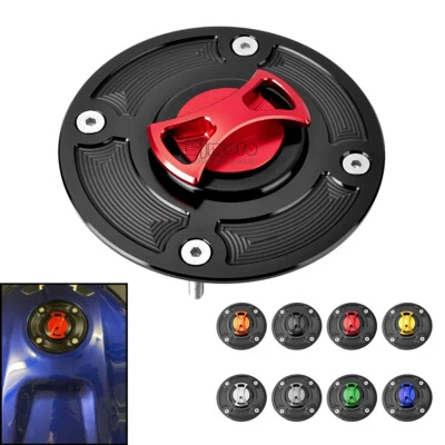 Fuel Gas Tank Cap Keyless For Suzuki GSXR 600 750 1997-2003 GSXR1000 2001-2002 - Image 1 of 4