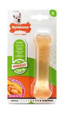 Nylabone Moderate Flexible Dental Dog Chew Toy, Chicken Flavour, Helps Clean Tee