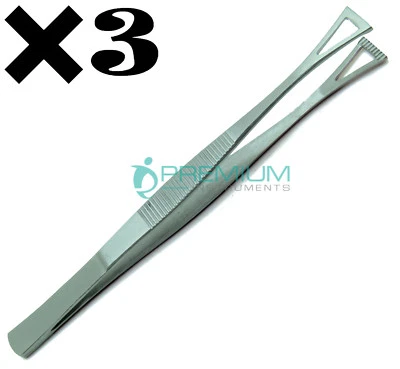 3 pinzas de tejido Collin Duval 15 cm pinzas perforadoras corporales instrumentos premium Foto 1 de 4
