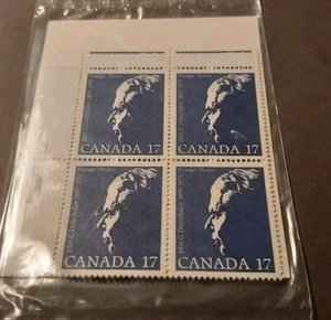 1 M/S Plate Block Stamp Canada # 859 John Diefenbaker MNH. - Bild 1 von 2
