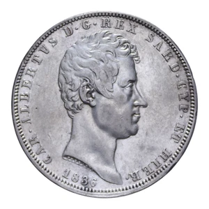 5 LIRE 1836 GENOVA CARLO ALBERTO REGNO DI SARDEGNA - Picture 1 of 2