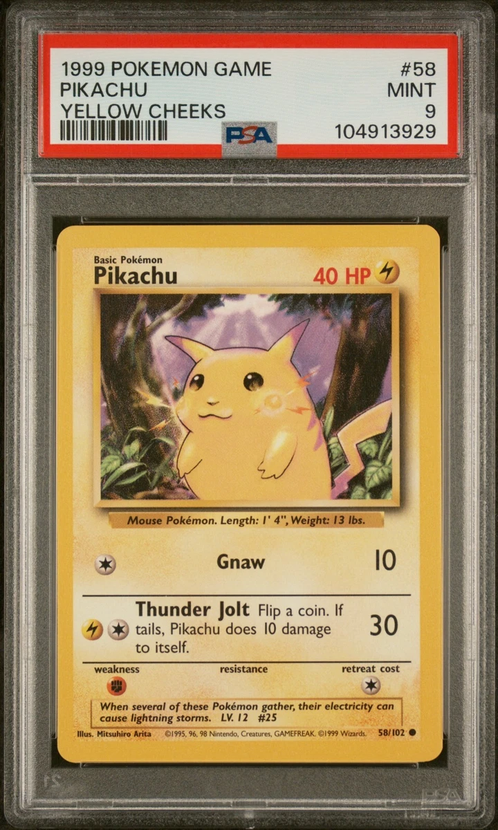 ポケモンカードゲーム 1999 Pikachu Yellow Cheeks 1ed PSA5 1999