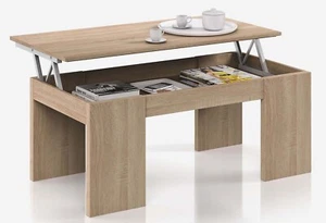 Mesa de Salon o Comedor Elevable en Roble Canadian 100 x 50 x 43/55 cm - Imagen 1 de 4
