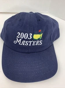 NWT 2003 Masters Tournament Navy Blue Hat - Authentic - Adjustable - Picture 1 of 9
