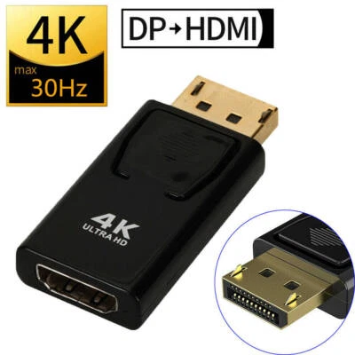 DisplayPort DP auf zu HDMI Adapter Konverter 4K Ultra HD 1080p Audioübertragung - Bild 1 von 4