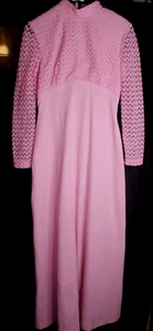 Pink Vintage Long Small ( NO SIZE) Women's Dress - Picture 1 of 4