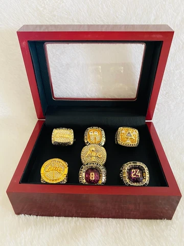 7 Pcs Los Angeles Lakers Kobe Bryant Ultimate Ring Collection Set, ๐บ๐ธ SHIP Cover