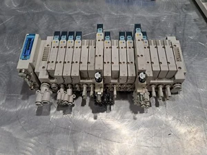SMC EX260-SEN1 ETHERNET CONTROL & (9) SMC SY5300-5UI VALVES EXC COND!! - Picture 1 of 8