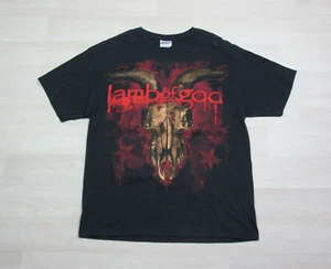 VTG Lamb of God Goat Skeleton 2008 Concert Tour Band Album Black T Shirt (L) - Picture 1 of 11
