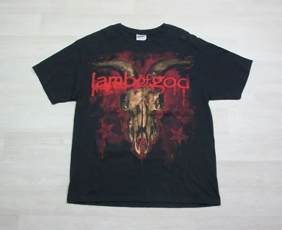 VTG Lamb of God Goat Skeleton 2008 Concert Tour Band Album Black T Shirt (L) - Image 1 of 4