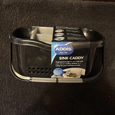 Addis Premium Fregadero Cubiertos Drenaje Almacenamiento Carrito Negro/Gris 12 x 24 x 20,5 cm Foto 1 de 4