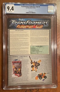 CGC 9.4 TRANSFORMERS' COLLECTORS' CLUB MAGAZINE #5 2005 Recensione mine antiuomo sulla copertina - Foto 1 di 2