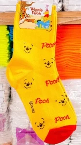 Winnie Pooh Socks Bear - Yellow - Womens Girls Unisex - Picture 1 of 1