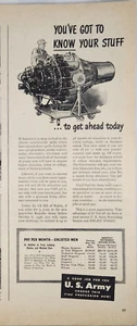 1946 U S Army Recruiting Service Vintage Ad youve got to know your stuff - Picture 1 of 2
