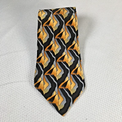 Corbata de Seda Jerry Garcia Hombre Mariposa Estudio Colección Nueve Negra/Dorada 58" Foto 1 de 4