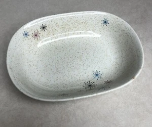 WS GEORGE CELESTE ATOMIC STARBURST DINNERWARE 9 1/2”Oval Serving Bowl MCM - Picture 1 of 8