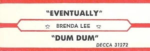 Jukebox Title Strip - Brenda Lee: "Dum Dum" / "Eventually" from 1961 - Picture 1 of 1