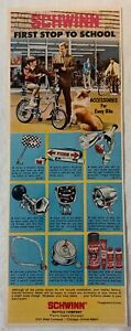 1971 SCHWINN bicycle accessories ad ~ FIRST STOP TO SCHOOL