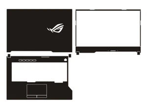 "Autocollant en fibre de carbone pour ordinateur portable coque autocollant pour ASUS ROG Strix G15 G512LV 15,6" - Photo 1/34