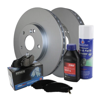 Комплект переднего тормоза роторы 300 мм и керамические колодки Akebono ProACT для Honda Pilot A/T - Изображение 1 из 4