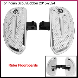 A Set of Aluminum Alloy Rider Floorboards For Indian Scout/Bobber 2015-2024 - Picture 1 of 11