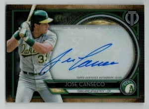 2020 Topps Tribute JOSE CANSECO AUTOGRAPH GREEN REFRACTOR /99 AUTO Oakland A's - Picture 1 of 2