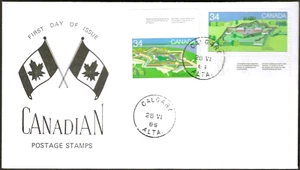 🍁Canada  #1051/1055    "CANADIAN FORTS"    Brand New 1985  Special Event Cachet - Picture 1 of 2