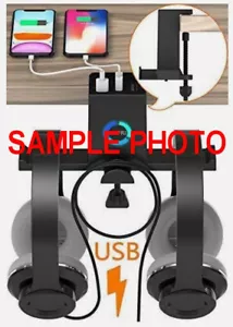 NEW KAFRI Gaming Dbl Headphone Hanger 4 USB Charging Hub Under Desk Design - Picture 1 of 5