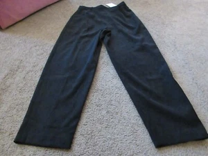 Pantalones de vestir para mujer talla 12 Petite con cremallera lateral negros nuevos con etiquetas - Imagen 1 de 7