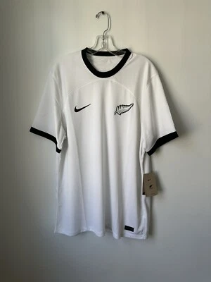Men Size XL White Black Nike New Zealand 2022/2023 Home Soccer Jersey DN0698-100 - Image 1 of 4