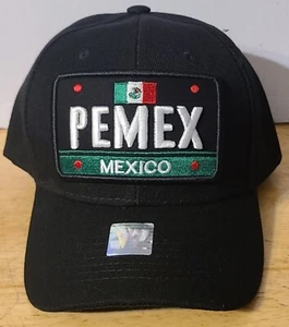 PEMEX MEXICO MEXICAN FLAG BASEBALL CAP ( BLACK ) - Picture 1 of 2