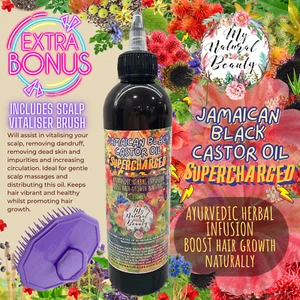 Jamaican Black Castor Oil Enhanced with Ayurvedic Herbs + FREE Scalp Brush. - Picture 1 of 16