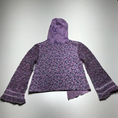 Naartjie Purple Hoodie Sweater Girls Size XL (7 years) Knit Pullover Wide Cuffs - Image 1 of 4