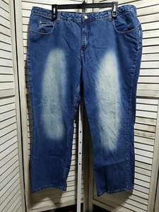 Tractor Womens Jeans Plus Size 24 Blue Stone Wash Boot Cut Pockets Flat Front - Picture 1 of 20