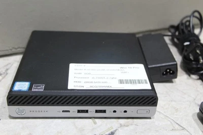 HP ProDesk 600 G3 DM Mini Desktop i5-7500T 2.7GHz 8GB RAM 256GB SSD WiFi Win 10 - Image 1 of 4
