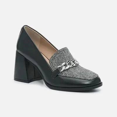 NEW Kelly & Katie Tonnia Tweed Pump Heels Black & White Womens Sz 7.5 NIB Chain - Image 1 of 4