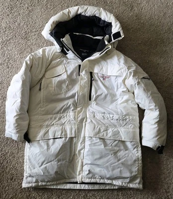 Chaqueta Parka Polo Sport Ralph Lauren Arctic Down Para Hombre XL Blanca Foto 1 de 4