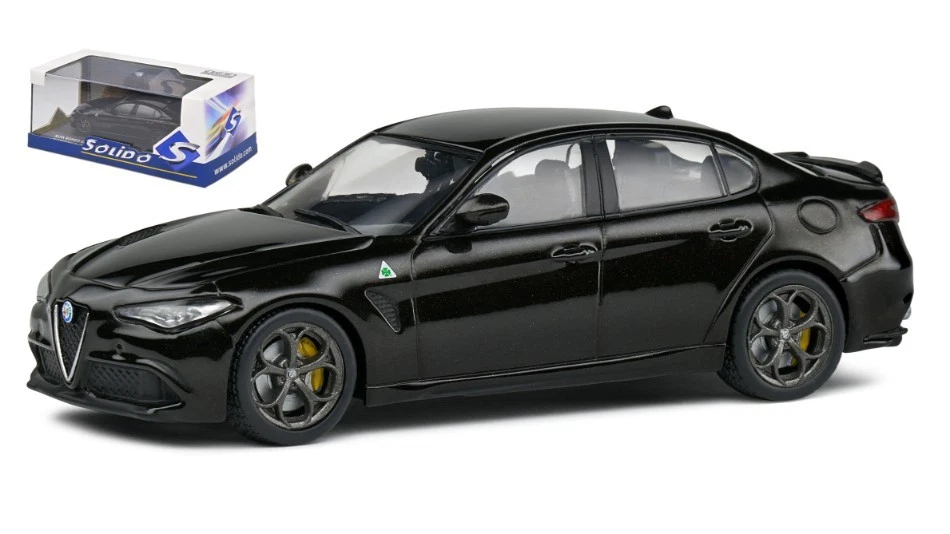 SOLIDO SL4313107 ALFA ROMEO GIULIA QUADRIFOGLIO 2019 BLACK 1:43 Modellino - Immagine 1 di 1
