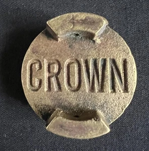 CROWN 2 TWO GALLON BRASS PETROL CAN CAP VINTAGE ORIGINAL SCREW THREAD LID SEAL - Picture 1 of 9