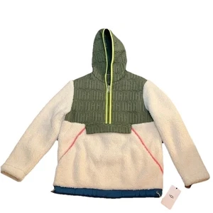 Ugg Giacca Donna Iggy Sherpa Mezza Zip Verde XS Nuova - Foto 1 di 10