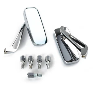 Coppia Specchietti Specchio Retrovisore Moto Naked Custom Metallo Cromato DX+SX - Imagen 1 de 3