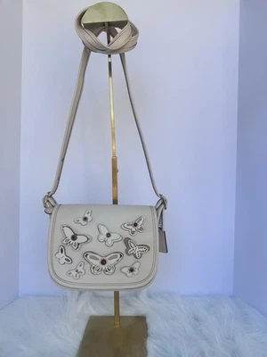 Coach Patricia Crossbody F59360 Chalk White Leather Butterfly Appliqué Bag - Image 1 of 4