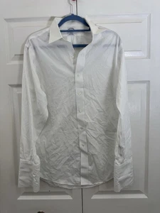 Brooks Brothers Regent No Hierro Puño Francés Blanco Camisa de Vestir Hombre Talla 16 - Imagen 1 de 5