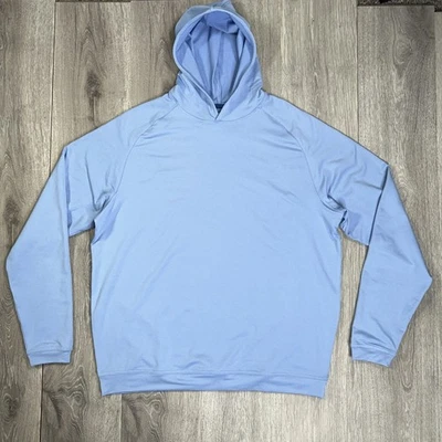 Peter Millar Pine Performance Hoodie Men’s Medium Light Blue - Image 1 of 4