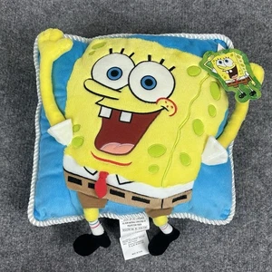 De Colección Bob Esponja Pantalones Cuadrados Almohada Felpa 3D 2001 Nuevo Con Etiquetas Nickelodeon Y2K Programa de TV - Imagen 1 de 7