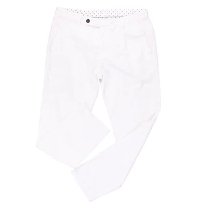 Massimo Alba Watercikir Mens 35x32 EU 50 White Corduroy Pants Made in Italy - Picture 1 of 14
