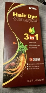 Ivnil Hair Dye Shampoo 3 in 1 Hair Color Shampoo Coffee New With Box - Picture 1 of 4