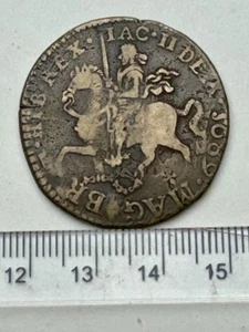 1690 Irish Gun Money corona completa - Giacomo II - ex Spink, ex Simpson (F220) - Foto 1 di 3