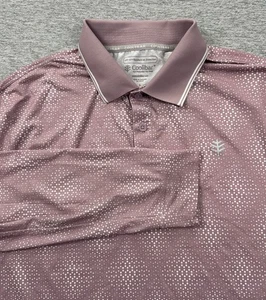 Coolibar Polo Shirt Mens Large Purple Erodyn Long Sleeve UPF 50 Golf Lightweight - Picture 1 of 9